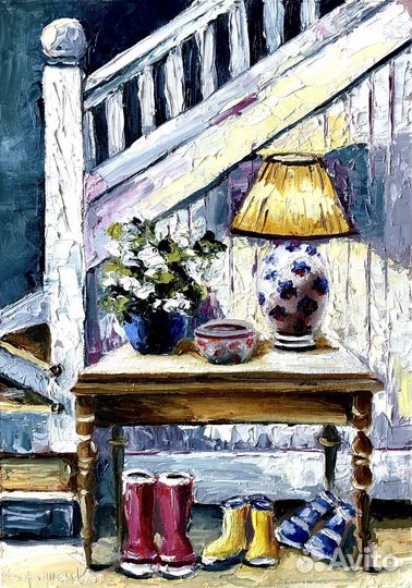 Картина маслом на холсте гостинная