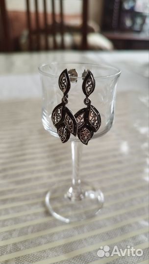 Серьги, серебро 925, винтаж