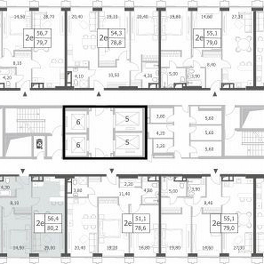 2-к. квартира, 80,2 м², 44/52 эт.