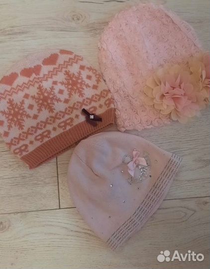 Шапки от 3-8-9 лет