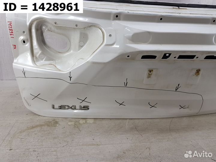 Крышка багажника lexus RX 4 2015-2024