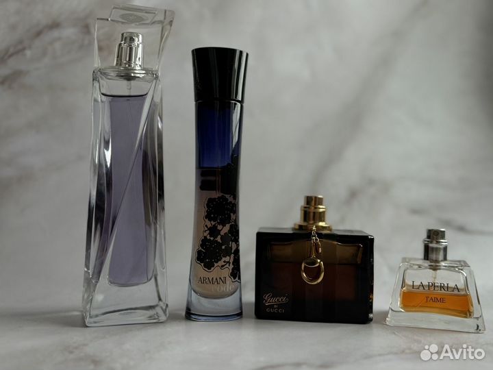 Lancome hypnose, Armani Code, Gucci, La Perla