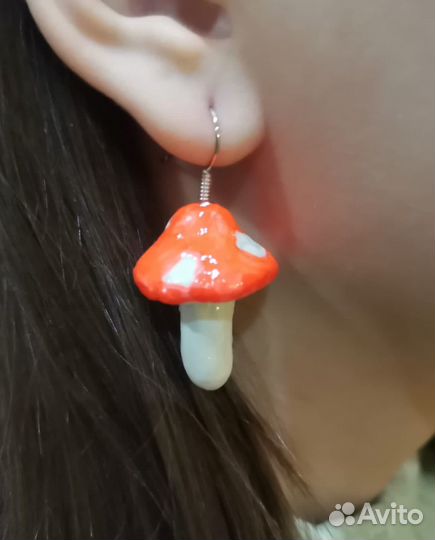 Серьги Мухоморчики