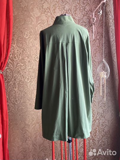 Блузка оливковая 52 L&D design новая