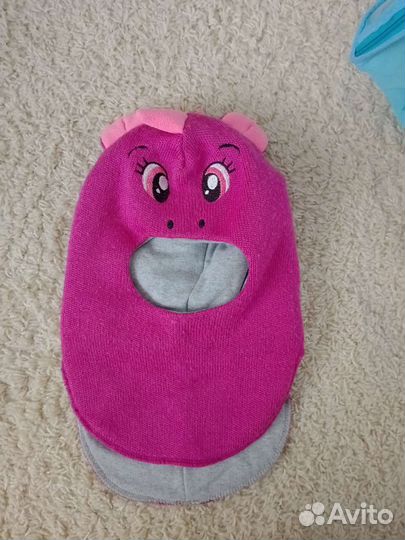 Флисовая поддева для девочки, шапка