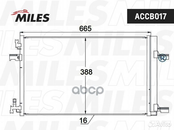 Accb017 Конденсер GM orlando/cruze/zafira/astra