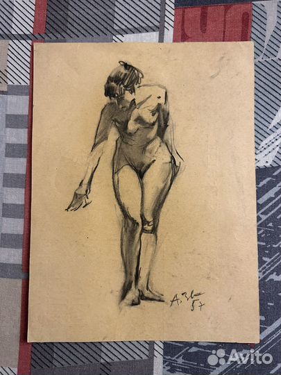 Старинная картинка карандошом