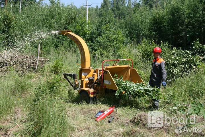 Измельчение, веток, кустов, деревьев в щепу