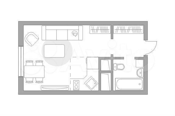 Квартира-студия, 24,4 м², 21/24 эт.