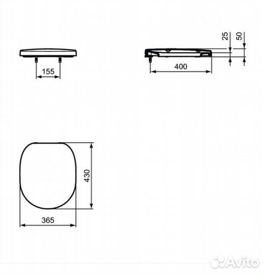 Крышка для унитаза Ideal Standard connect E712801