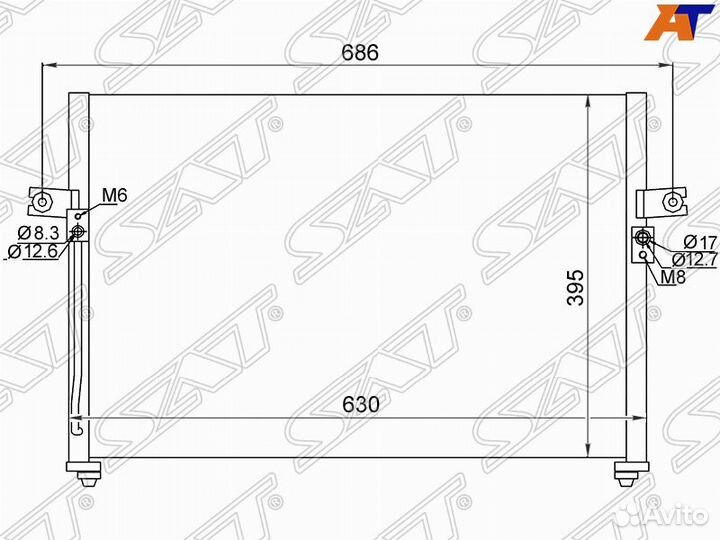 Радиатор кондиционер Hyundai H1 97-07 / Starex 97