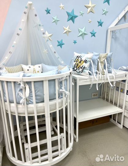 Кроватка трансформер из бука