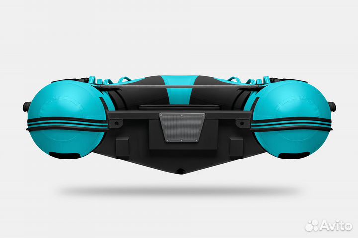 Надувная лодка gladiator RIB380AL чёрно-бирюзовая