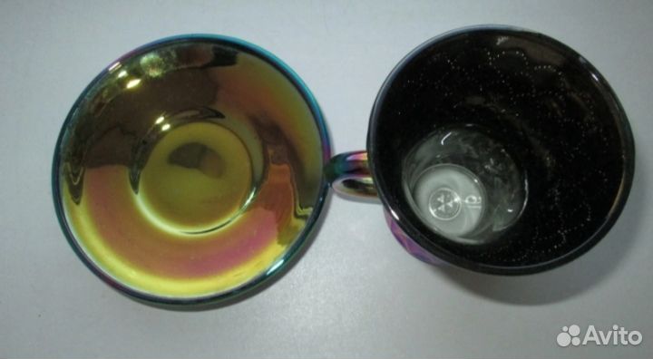 Чайная-кофейная пара. стекло. красота, СССР