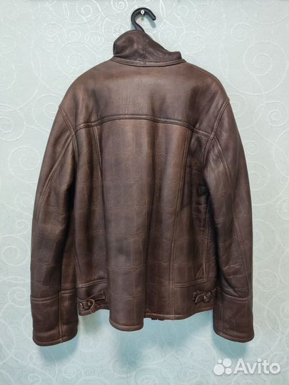 Кожаная дубленка мужская 52 размер