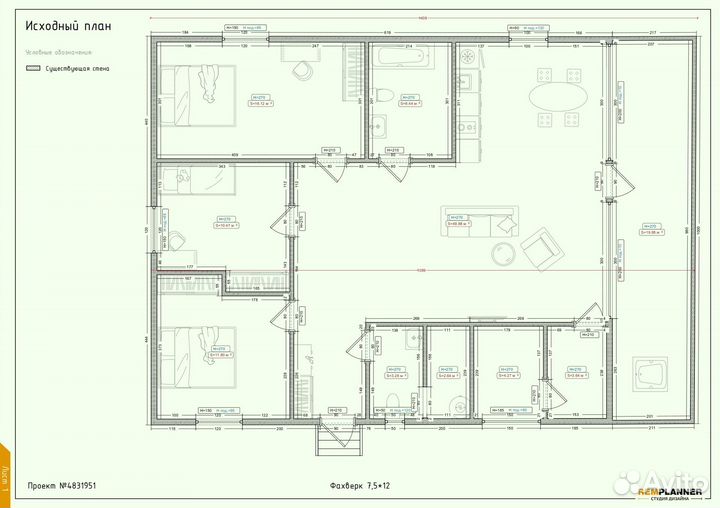 Строительство домов. Каркасный дом Фахверк 120кв.м