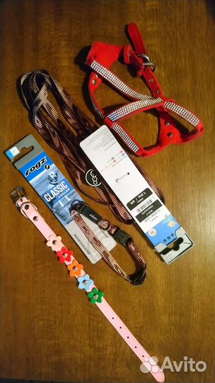 Ошейник, поводок, шлейка для собачки