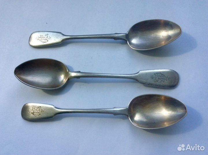 Чайные ложки серебро 84 пр. Николай Павлов