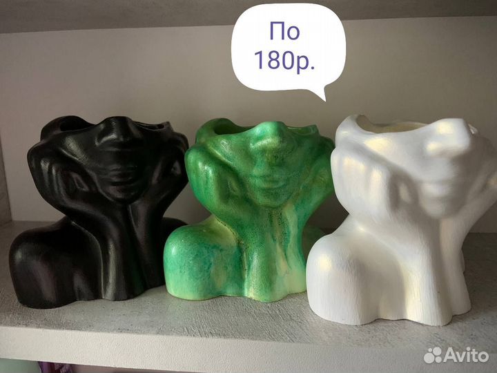 Изделия из гипса, кашпо, статуетки, подарки