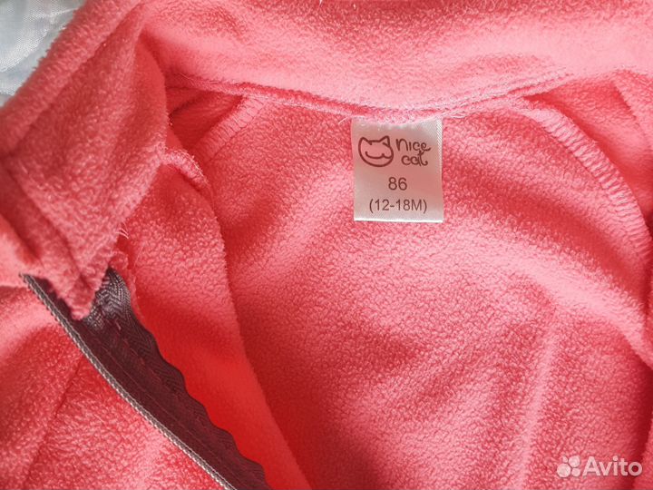 Флисовый комбинезон 80 86 девочки