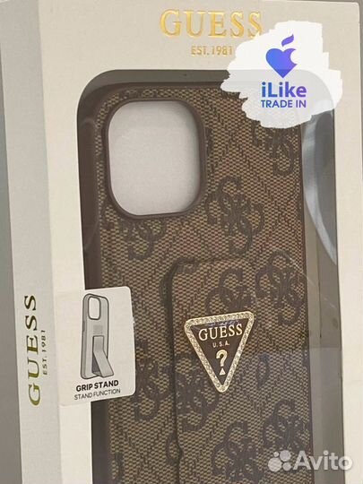 Чехол Guess для iPhone 15 Hard Brown