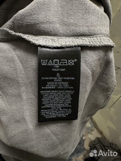 Футболка Yeezy X Gap Grey Logo Оригинал