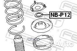 Подшипник опоры амортизатора NB-P12 NB-P12 Febest