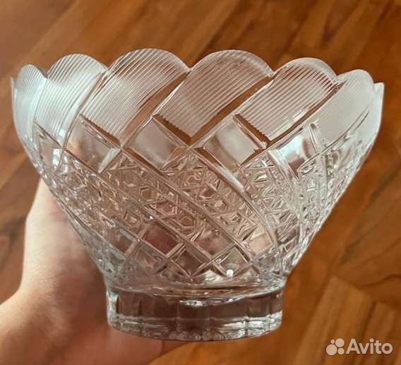 Ваза для фруктов хрусталь