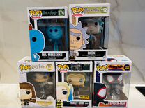 Funko pop spider man harley quinn rick and morty