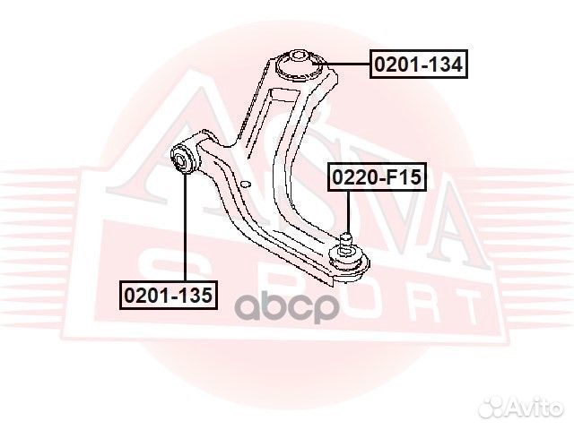 Опора шаровая перед прав/лев 0220F15 asva