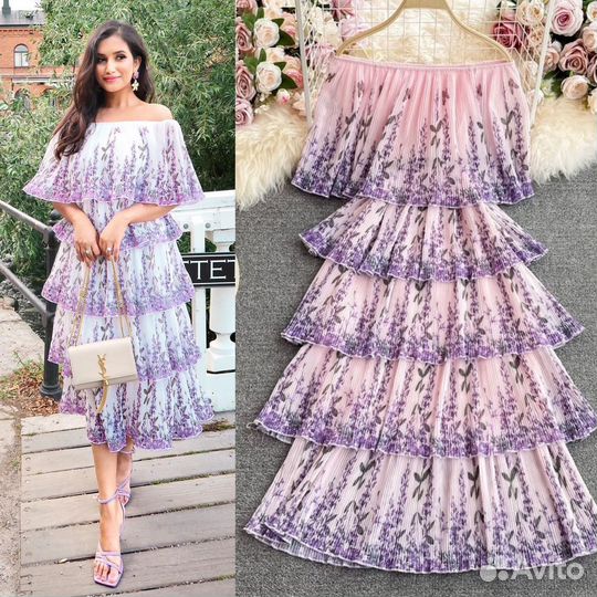 Zimmermann многоярусное платье шифон