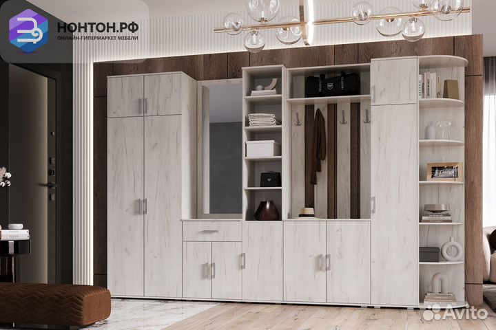 Прихожая Ева NEW №1 дуб крафт белый
