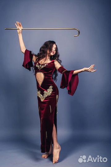 Трость саиди золотая для восточных танцев