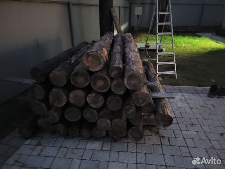 Столбы для забора деревянные