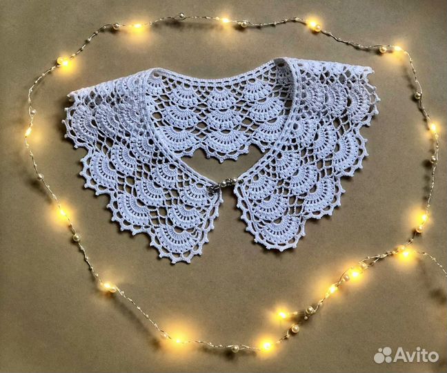 Ажурный кружевной воротничок