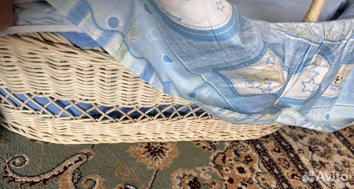 Ротанговая люлька для новорождённых