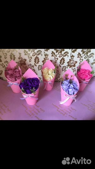 Мыльные букеты розы