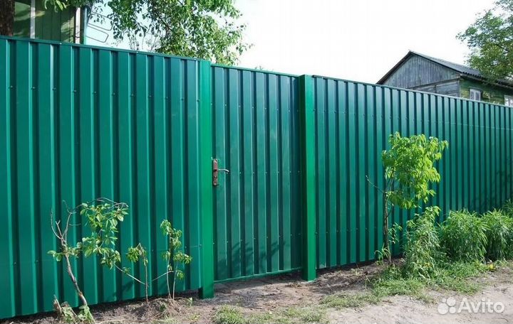 Забор металлический цена за метр под ключ
