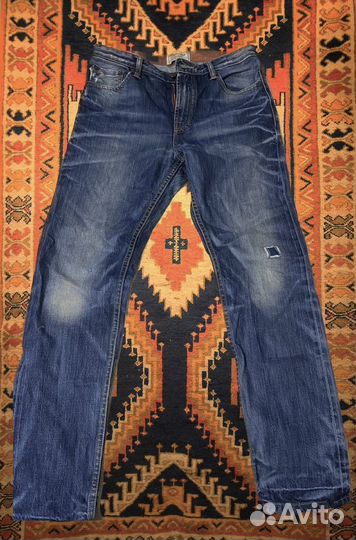 Джинсы pull and bear selvedge organic jeans