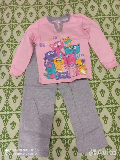 Пижама для девочки 104,132,140 см