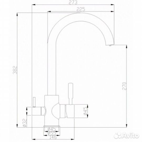 Смеситель для кухни Steel Hammer SH 713 satin