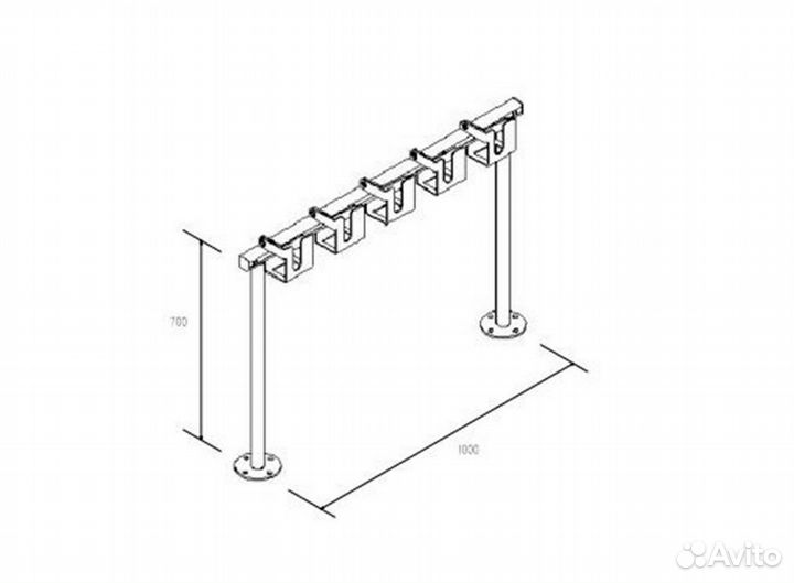 Стойка для скейтбородов запираемая 32666