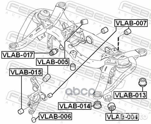 Сайлентблок задн балки передний volvo XC90 2003