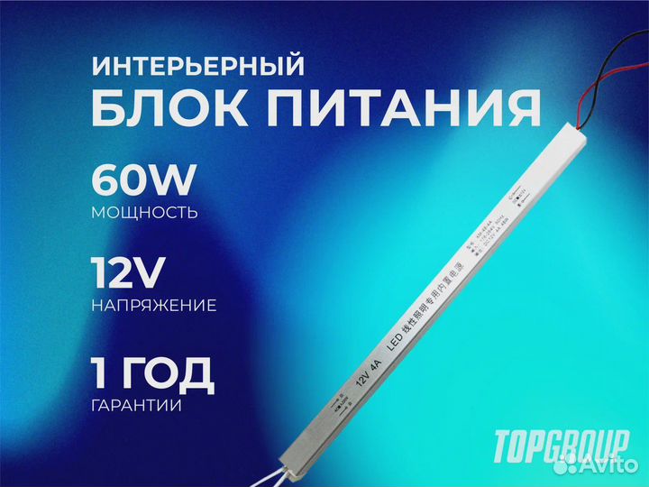 Блок питания LS узкий 60W DC12V 5A IP33 AC 170-265