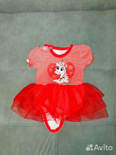 Платье Боди для девочки 68 74