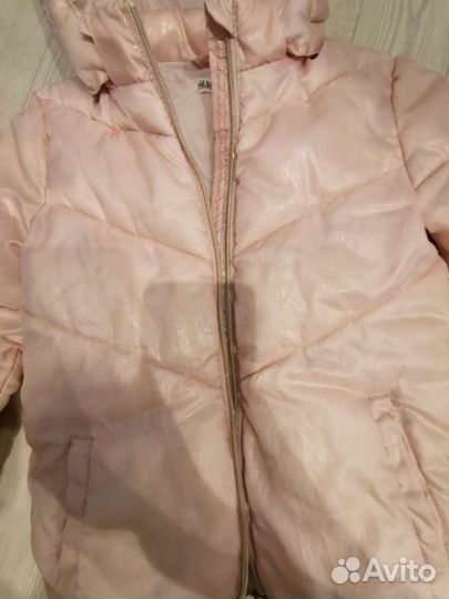 Куртка для девочки 116 hm демисезонная единорог