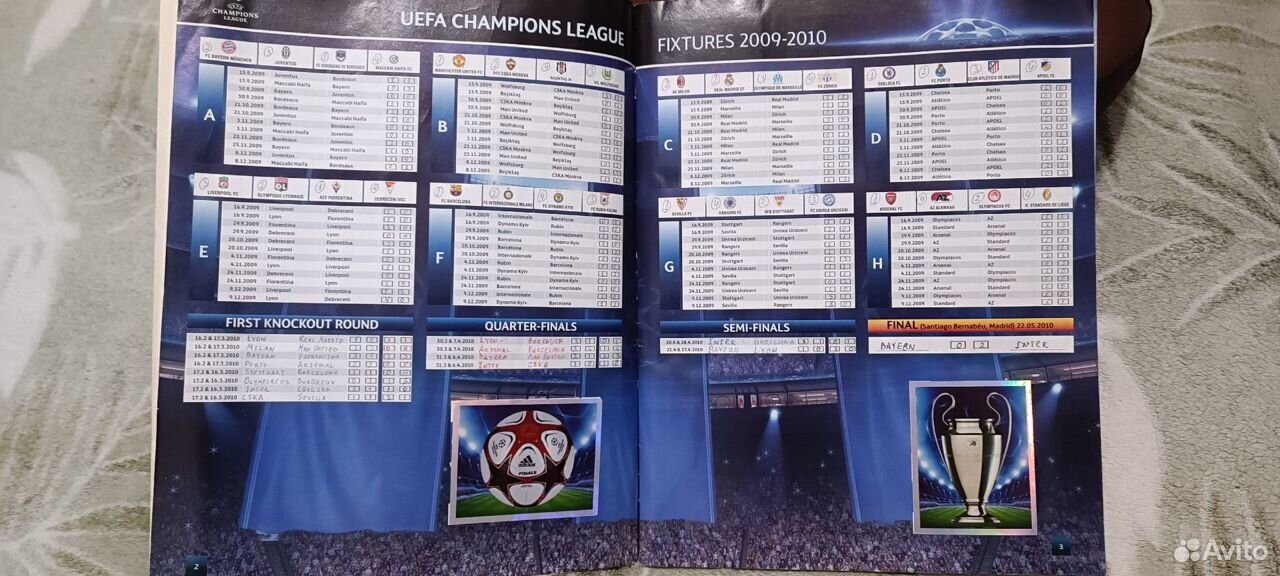 Panini uefa Champions League 2009-2010