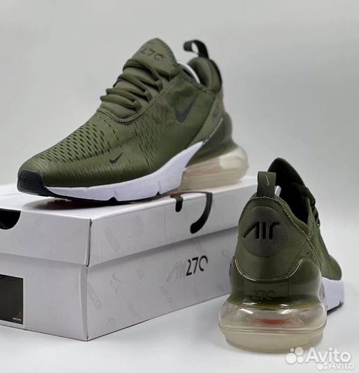 Nike air max 270 зелёные бел. подошва разм. 44