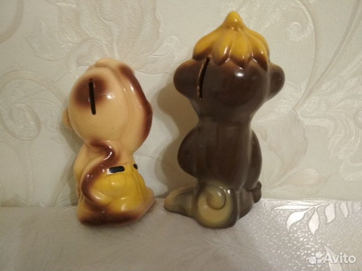 Обезьяны. Статуэтка копилка Обезьяны