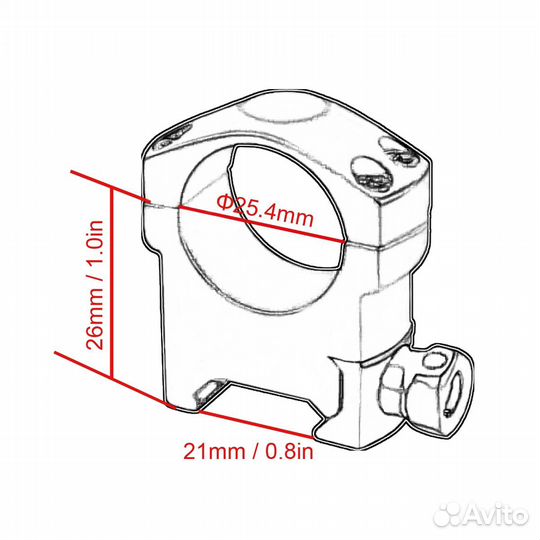 Sctm-37 Кольца Vector 25,4мм H25.4мм Weaver